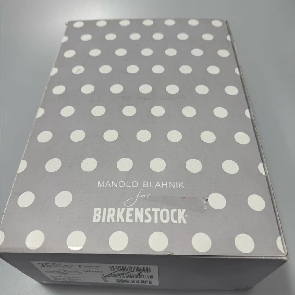 Birkenstock X Manolo Blahnik Arizona Sandals PVC White Women’s Size 35/US 5 - Picture 6 of 6